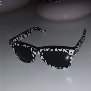 Saint Laurent Sunglasses Black White Cheetah YSL